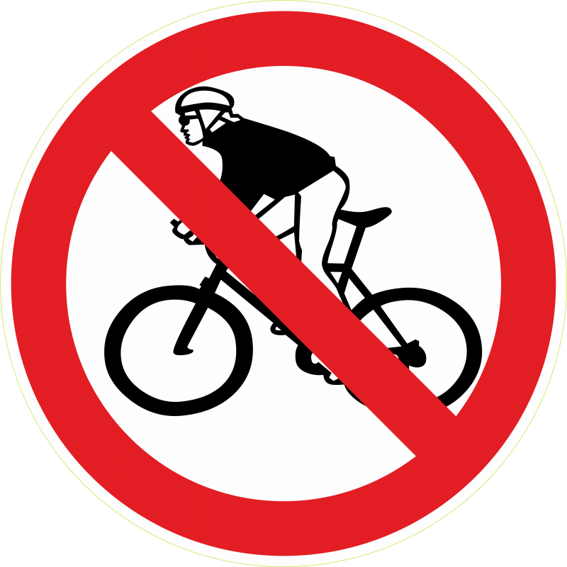 interdit aux cyclistes
